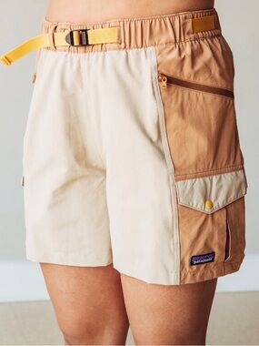 Patagonia Women’s Utility Shorts Colorblock Tan Brown Outdoor